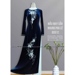 Áo Dài Bà Sui Nhung Đính Đá Pha Lê BS912